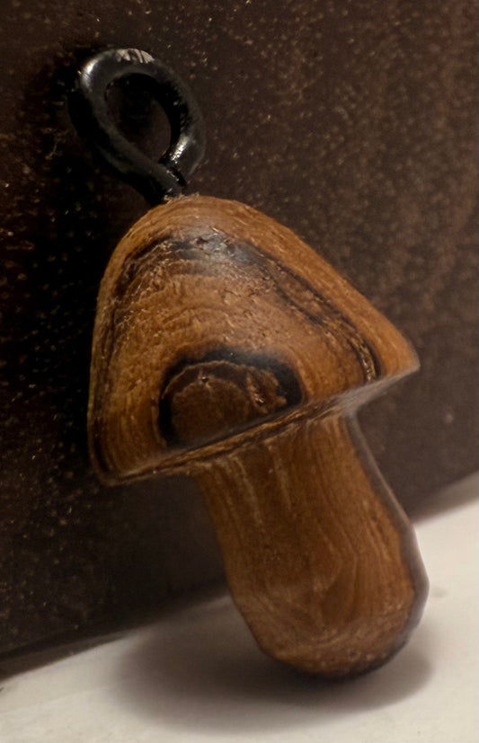 Zebrawood Mushroom Pendant Sm