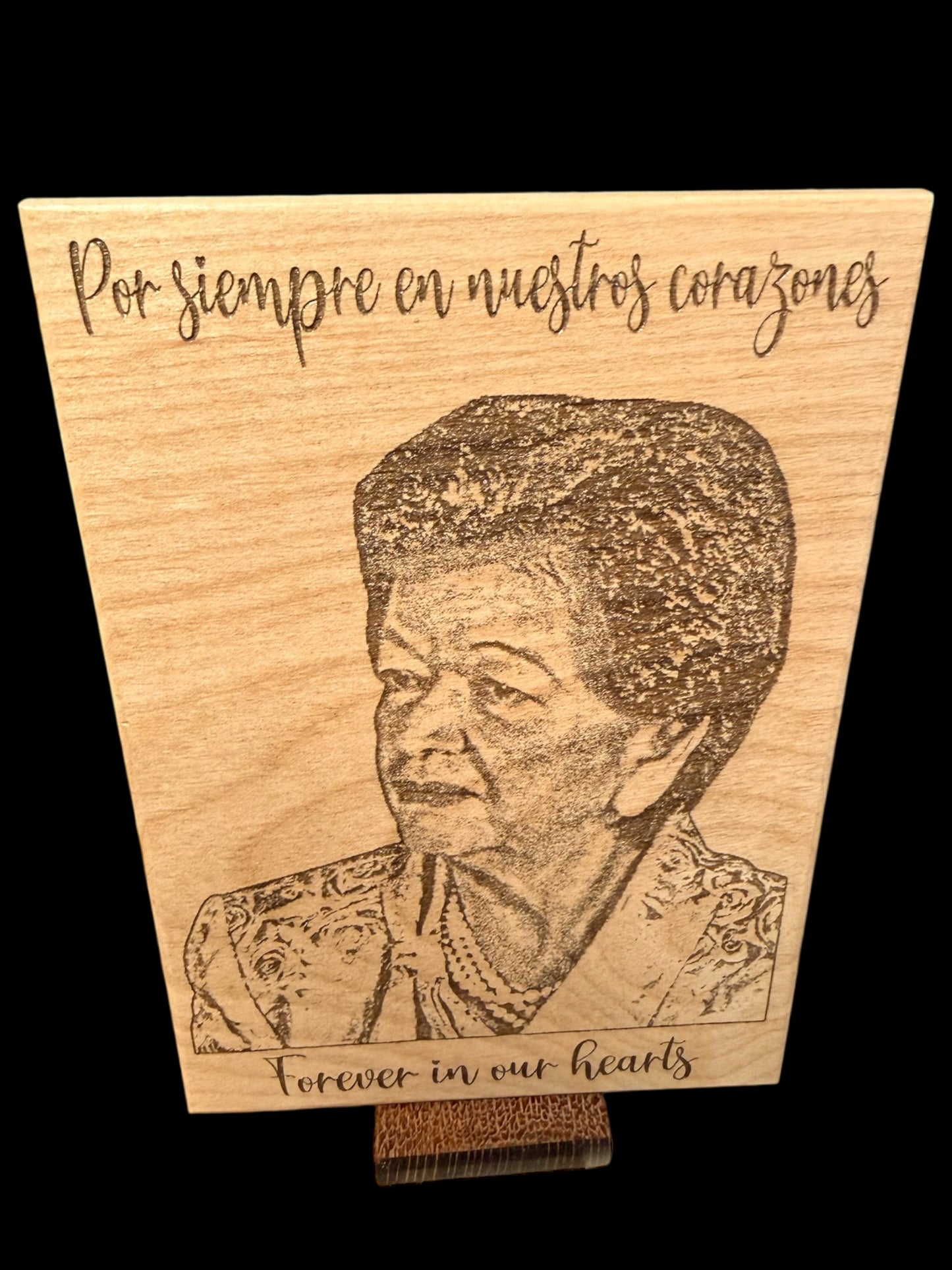 Custom Alder Wood 4inchx6inch or 4inchx4inch Portrait with mystery wooden stand