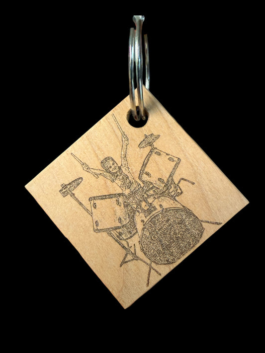 Custom Alder wood Engraved Keychain