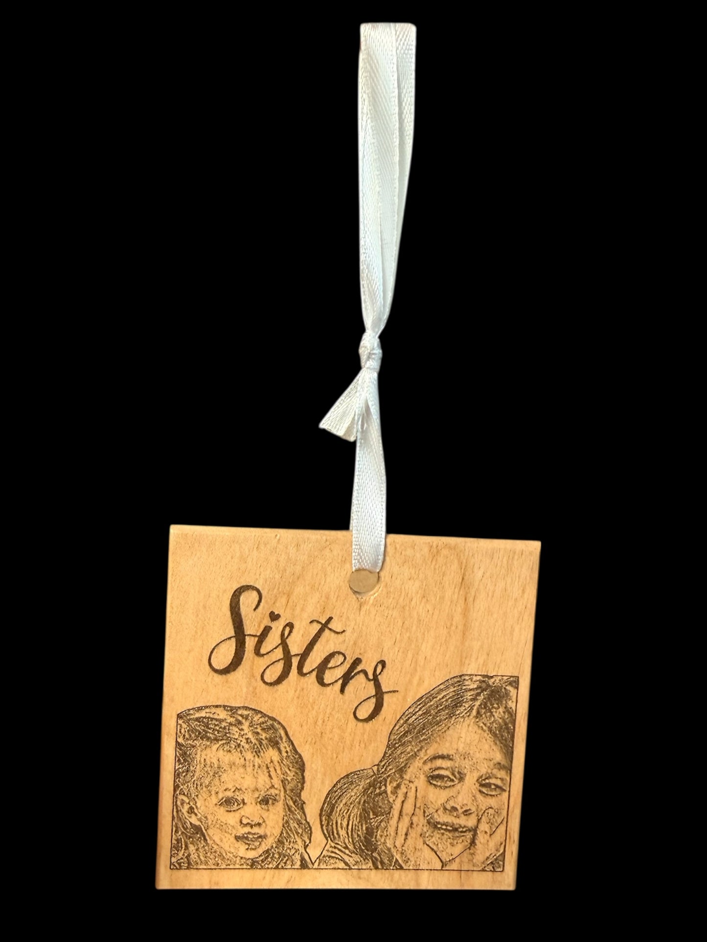 Custom Alder wood Engraved Ornament