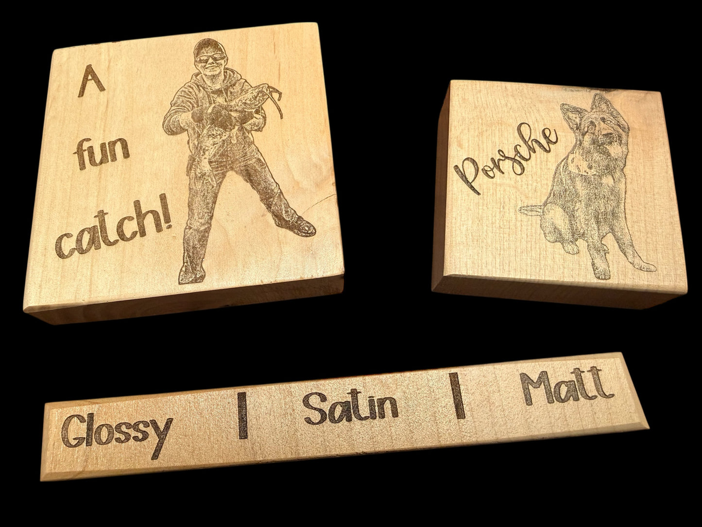 Custom Alder Wood 3.5inchx3.5inch or 2.5inchx2.5inch Magnet