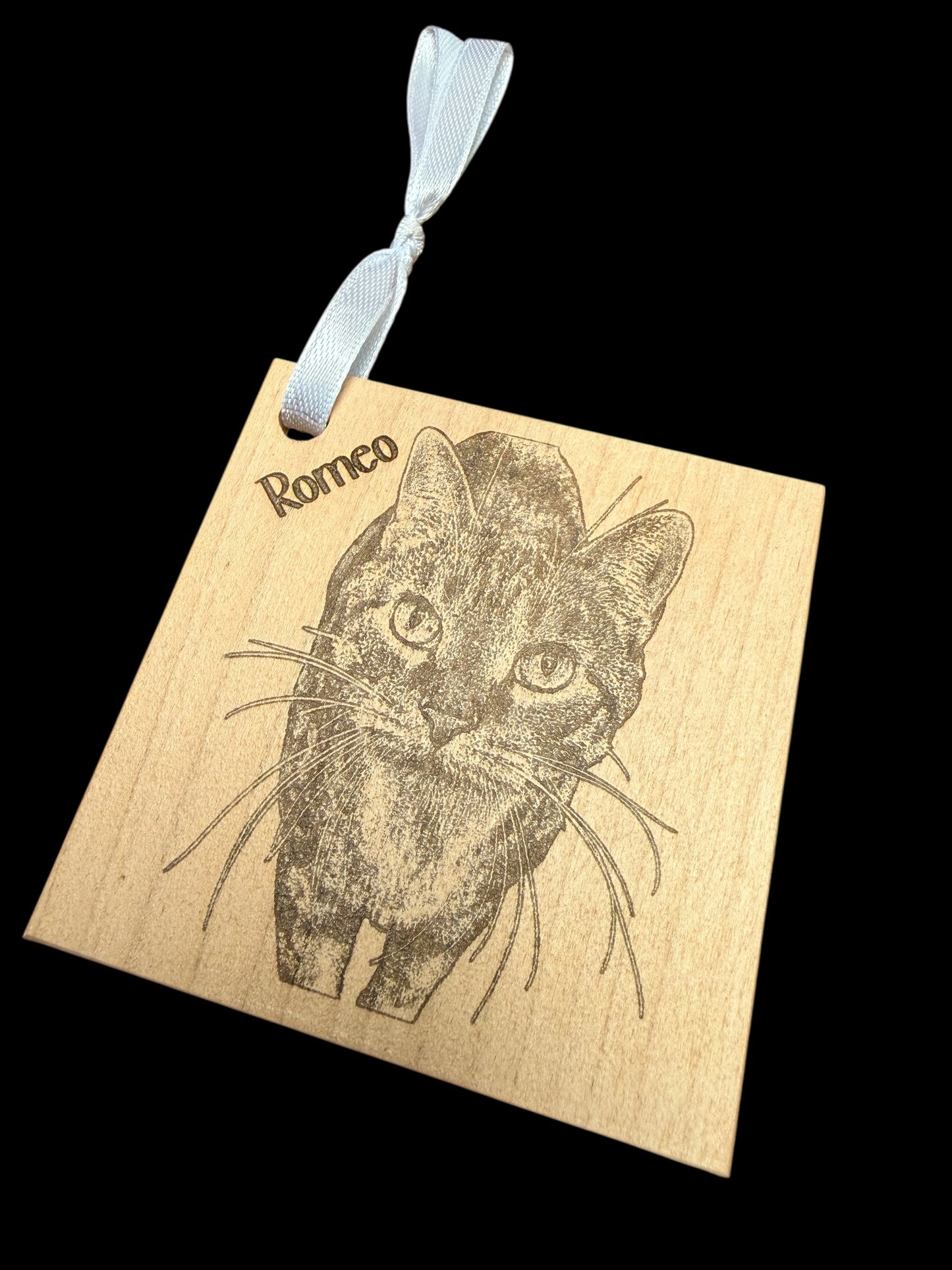 Custom Alder wood Engraved Ornament