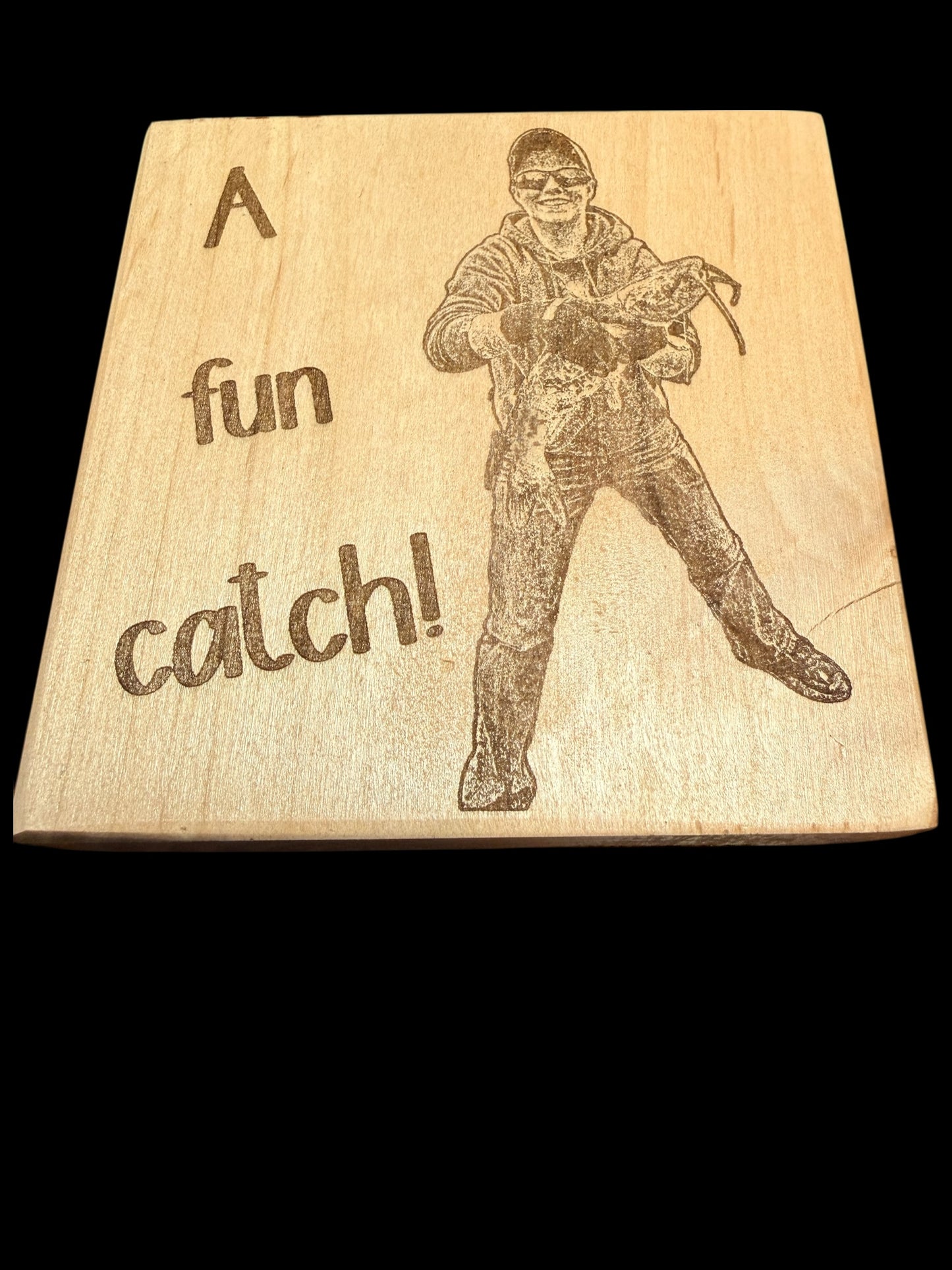 Custom Alder Wood 3.5inchx3.5inch or 2.5inchx2.5inch Magnet