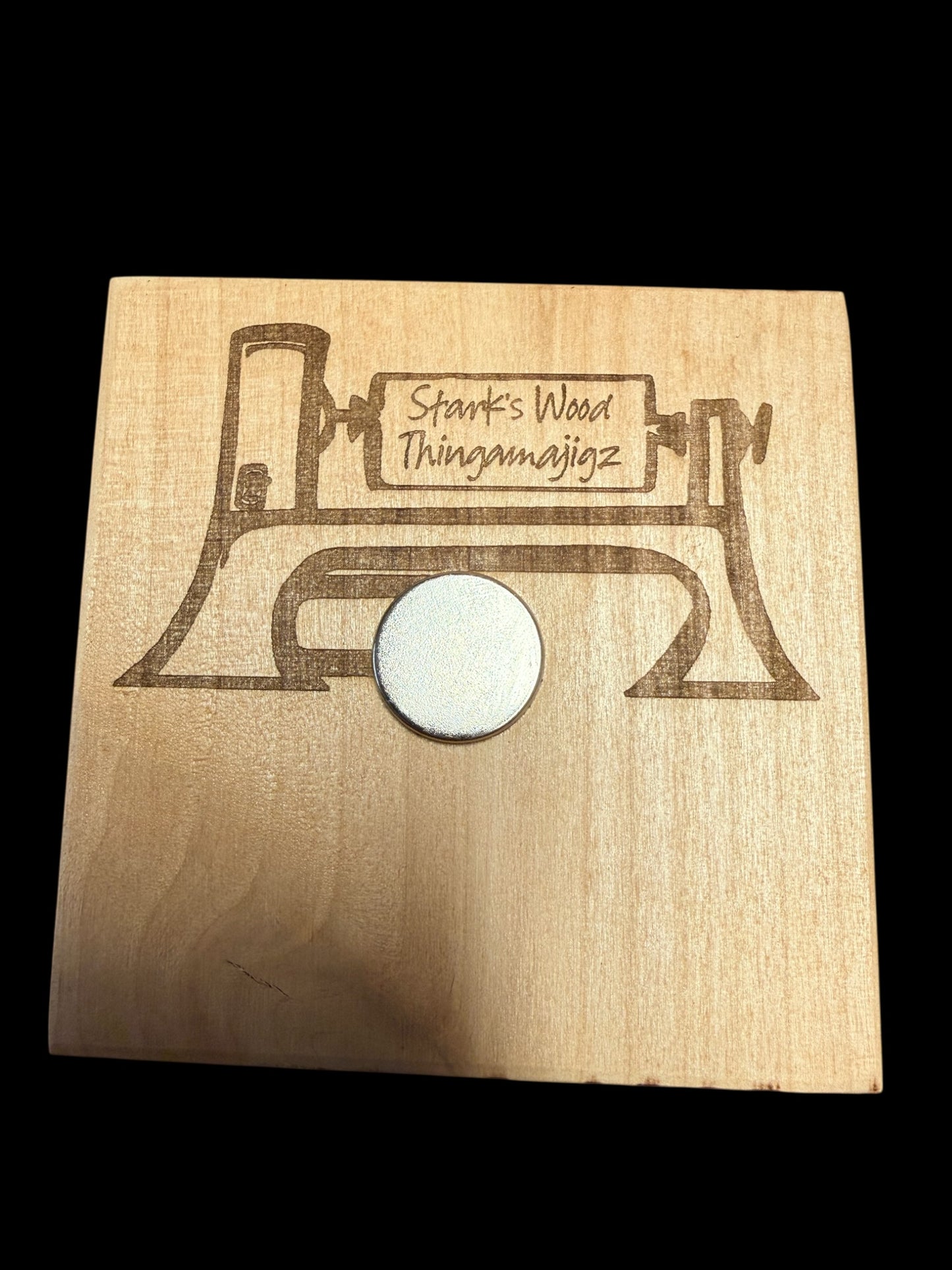 Custom Alder Wood 3.5inchx3.5inch or 2.5inchx2.5inch Magnet